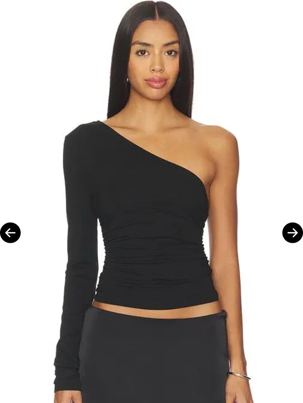 SUPERDOWN One Shoulder Jersey Top